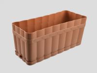 Миниатюра: Ящик для рассады и цветов пласт. 6л, с поддоном Изюминка коричневый (24)