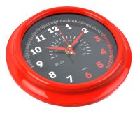 Миниатюра: Часы настенные 21см, круг, корпус красный Спидометр (10)