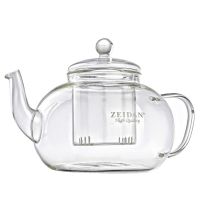 Миниатюра: Чайник заварочный стекло 1000мл, нерж. съемный фильт-пружина Zeidan