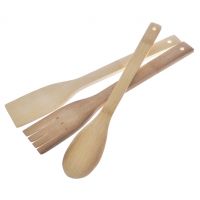Миниатюра: Набор лопаток кулинарных (кухонных) бамбук 3шт К-16