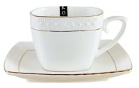 Миниатюра: Набор чайный 2пр 240мл фарфор квадр. Снежная королева