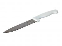 Миниатюра: Нож кухонный нерж. 11,5см (L22см общая), белая пласт. ручка К-1@