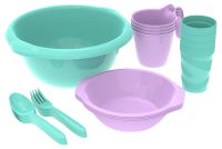 Миниатюра: Набор посуды для пикника пласт. на 4 персоны 21пр «Праздничный» №1 (15)