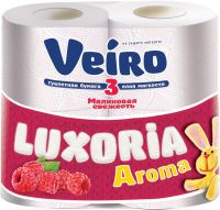 Миниатюра: Туалетная бумага 3сл 4 рулона VEIRO LUXORIA малина