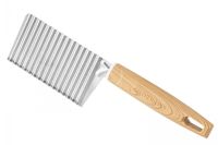 Миниатюра: Нож-слайсер для фигурной нарезки на нерж. 23см, пласт. ручка под дерево KITCHENTOOL
