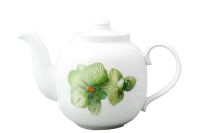 Миниатюра: Чайник заварочный фарфор 1400мл Орхидея зеленая Янтарь (6)