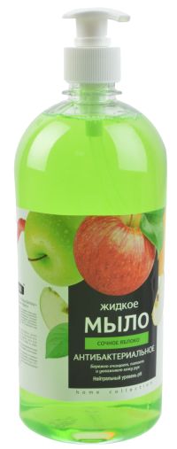 Миниатюра: Мыло жидкое 1000мл Сочное яблоко дозатор Rain (12)