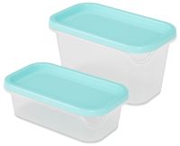 Миниатюра: Набор контейнеров пласт. для заморозки (1л, 1,7л) голубой