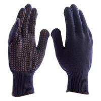 Миниатюра: Перчатки акриловые с ПВХ покрытием (гель), рельефные, оверлок Протектор Зима синие @