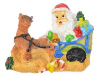 Миниатюра: Магнит 7см Санта Клаус с подарками на санях полистирол