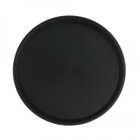 Миниатюра: Поднос пласт. 365мм, круглый прорезиненный (антискользящий) черный