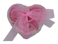 Миниатюра: Розы из мыльных лепестков 3шт светло-розовый под. упаковка@