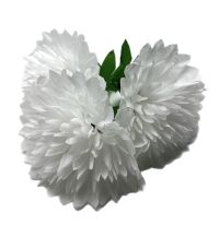 Миниатюра: Цветы искусственные Букет MAXI Астра 3гол. 65см белый d-20см BUK-3-55-2@