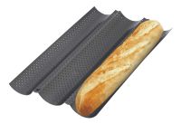 Миниатюра: Хлебная форма сталь 380*235*25мм, 3 секции перформация а/п Багет