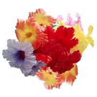 Миниатюра: Цветы искусственные Букет Гибискус 5шт 30см MIX Цветов Д518@