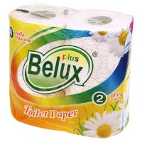 Миниатюра: Туалетная бумага 2сл 4 рулона BELUX PLUS ромашка белая с рисунком