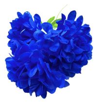 Миниатюра: Цветы искусственные Букет MAXI Хризантема 3гол. 65см сине-голубая d-20см BUK-3-55@