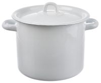 Миниатюра: Кастрюля эм. 3,5л, эм. крышка с петлей, цилиндр, светлая