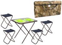 Миниатюра: Набор для пикника стол складной + 4 стула в чехле