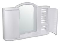 Миниатюра: Шкафчик зеркальный для ванной комнаты пласт. 596*410*108мм, АРГО снежно-белый