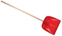 Миниатюра: Лопата для снега пласт. 400*400мм, дер. черенок, красная