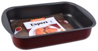 Миниатюра: Противень ал. 290*200*50мм, без крышки а/п SCOVO Expert бордовый (8)