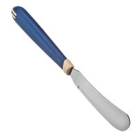 Миниатюра: Нож кухонный нерж. 8см (для масла), пласт. синяя ручка Tramontina Multicolor 23521/013 @