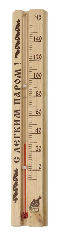 Миниатюра: Термометр для бани и сауны дер. 22см, макс. температура +140°С С легким паром! (ТБС-41 малый)