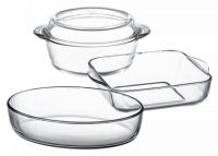 Миниатюра: Набор посуды для СВЧ 4пр BORCAM (квадр.форма 25,6*22см кастрюля 2,1л,овал 26,2*18,1см)