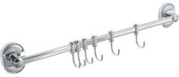 Миниатюра: Крючки для полотенец, НАБОР 6шт на планке, передвижные L1915-6 (P2914-6)