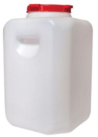 Миниатюра: Канистра-бочка 90л п/эт (410*410*625мм), горло d215мм, прямоугольная, пищевая, встроенные ручки