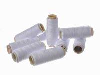 Миниатюра: Нитки полиэстер белые намотка 100м 40/2 набор 10шт