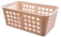 Миниатюра: Корзинка для хранения пласт. 265*165*100мм Вдохновение терракотовая