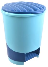 Миниатюра: Контейнер для мусора пласт. 10л (272*266*337мм), с педалью, голубой (2)