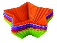 Миниатюра: Набор форм для выпечки силикон 6шт (10*3,5см) Тарталетки-Звезды Linea Silicone
