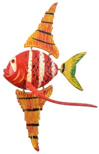 Миниатюра: Магнит с пружинкой рыба средняя@