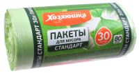 Миниатюра: Пакет для мусора 30л 80шт Хозяюшка Мила рулон (мешки)