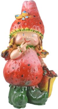Миниатюра: Фигурка садоваяДевочка -Клубничка 61см гипс