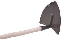 Миниатюра: Мотыга сталь 180мм остроносая, эмаль покрытие, дер.черенок