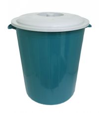 Миниатюра: Бак пласт. 50л (430*430*480мм), пищевой, пласт. крышка, цвет микс
