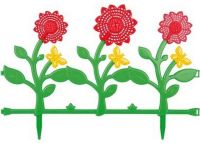 Миниатюра: Ограждение садовое (для газона) пласт., НАБОР 6 секций (1 секция 55,5*36см) Цветник №3