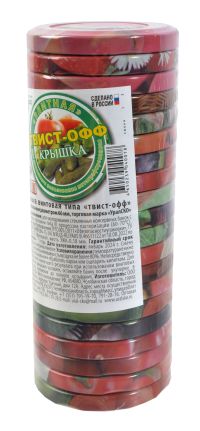 Миниатюра: Крышка метал. ТВИСТ-ОФФ-66мм цветные 20шт Элитная