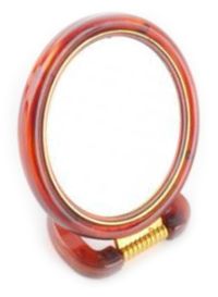 Миниатюра: Зеркало настольное 13см, на пласт. подставке, двойное, круглое  417-5 АВ-158@