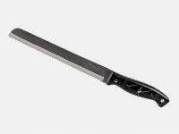 Миниатюра: Нож для хлеба классический, кованый, ручка смола/сталь Ладомир