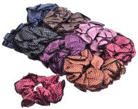 Миниатюра: Резинка для волос, ткань в горох - цв.mix  20шт