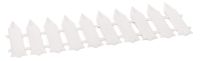 Миниатюра: Ограждение садовое (для газона) пласт., НАБОР 6 секций (1 секция 10,5*37,5см) цвет белый