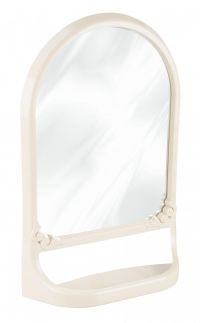 Миниатюра: Зеркало настенное 590*390*130мм, с полкой цвет рамы светло-бежевый (4)
