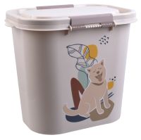 Миниатюра: Контейнер для корма пласт. 10л (310*210*265мм), овальный, крышка на защелках Dogs