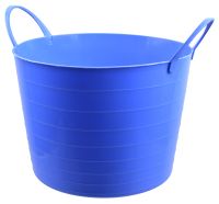 Миниатюра: Корзина пласт. 17л (330*330*245мм), универсальная, с ручками, мягкая IDEA синяя