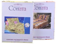 Миниатюра: КПБ 1,5 спальный бязь (147*215см, 150*215см, 2шт 70*70см) Соната@